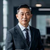 乱伦社创始人陈思远的职业形象照，西装简约，神情自信，背景为简洁的办公室环境，展现专业领导力气质